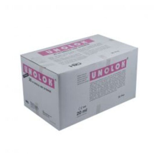 Unolok - Disposable Syringe 20mI Luer Lock with 21G x 11/2inch Needle - Box of 25