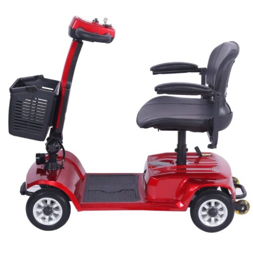 4 Wheel Electric Scooter Wheelchair for Adult Seniors Open Armrest, Swivel Seat, Red - X-02