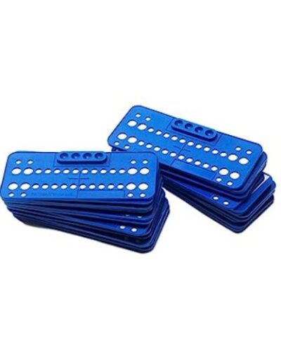 Individual Plastic Bracket Trays Blue Base-Clear Top