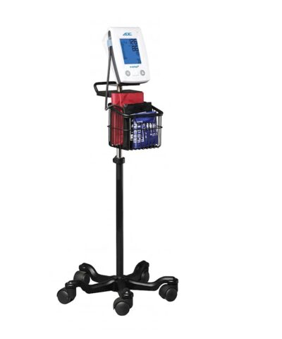 Blood Pressure Monitor on Wheels with digital Display including SpO2 -Heart rate-Blood Pressure with interchangeable Blood pressure cuffs