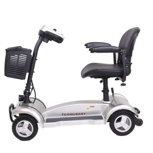 Four Wheel Portable Mobility Electric Wheelchair Scooter with Seat, Grey - X-01