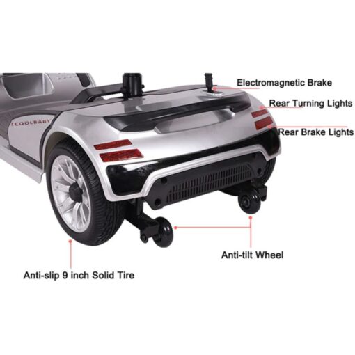 Four Wheel Powered Mobility Electric Wheelchair Scooter with Openable Handrail - S-01