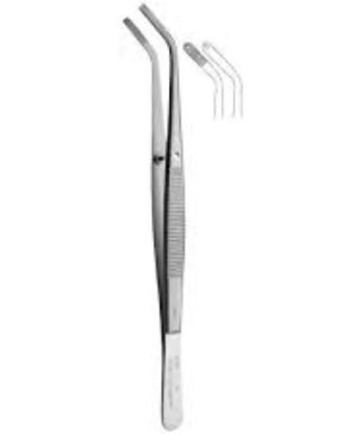 Medesy - Tweezer For Suture Curved Squared Tip 155mm