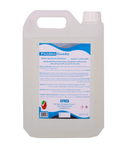 PharmaGuard Sodium Hypochlorite Disinfectant 4.5 Liters - MOQ of 4 Pcs