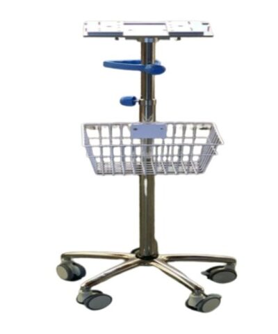 Monitor Stand Trolley with Basket