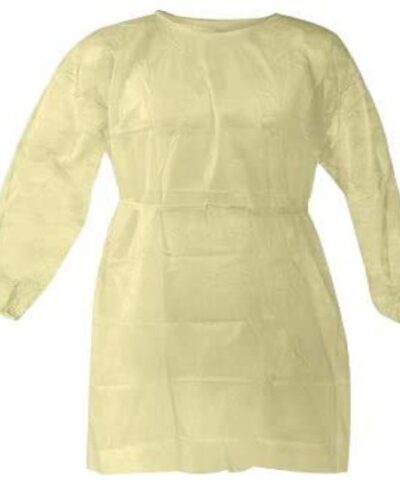 Disposable Protective Isolation Gown with Elastic Cuff, 115 x 140cm