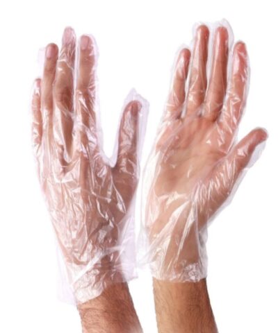 Embossed HDPE Polythene Gloves