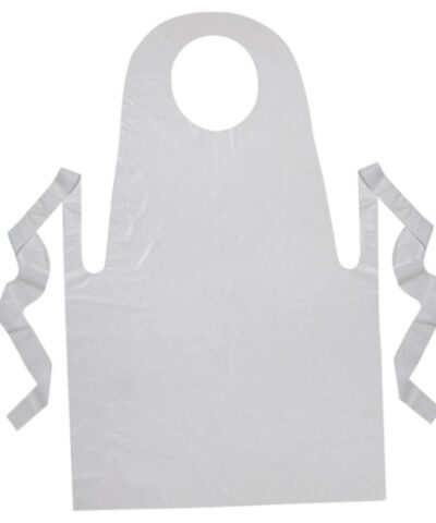 Plastic Embossed Disposable PE Aprons, White