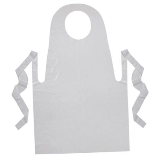 Plastic Embossed Disposable PE Aprons, White