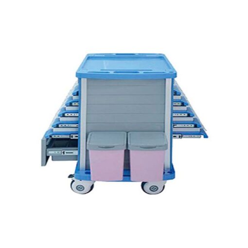 Stutenham - Medical Hospital Trolley with Five Drawers Both Side