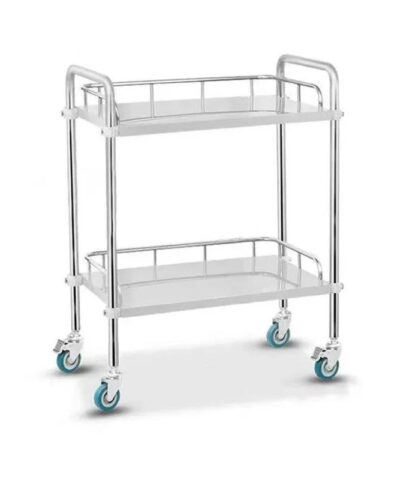 Stutenham - Medical Stainless Steel Trolley with 2 Shelves