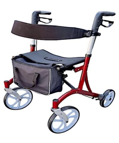 Deluex Folding Rollator Walking Frame for Senior Disabled, 4 Wheel Walker - GM-CA8860L