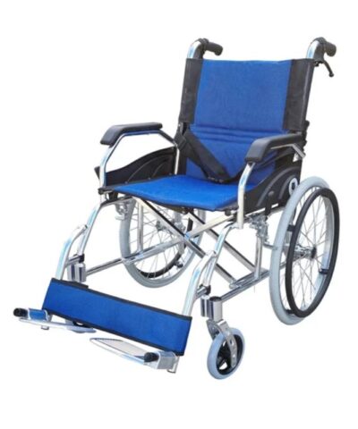 Lightweight Wheelchair with Foldable Backrest and Attendant Handbrakes - GM-CA967LHB-B