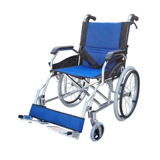 Lightweight Wheelchair with Foldable Backrest and Attendant Handbrakes - GM-CA967LHB-B