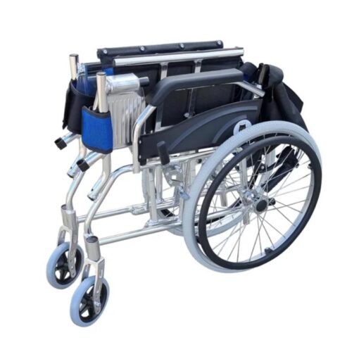 Lightweight Wheelchair with Foldable Backrest and Attendant Handbrakes - GM-CA967LHB-B