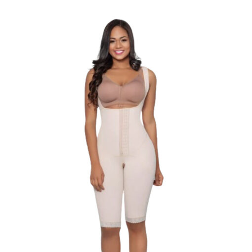 MS Contours 11323 Stage 2 Braless Full Body Above Knee Faja with/without Bottocks and Hooks Compression Garment