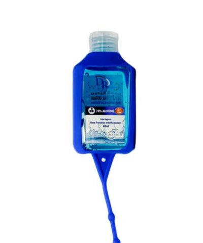 Dr Hygiene - Hand Sanitizer 60ml with Silicone Rubber Holder, Blue - HYGP-1006