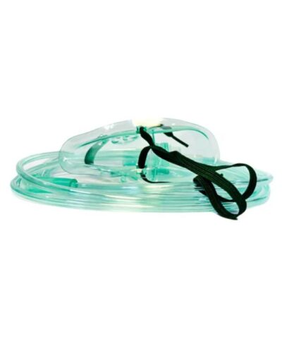 MFLAB - Oxygen Mask Pediatric Elongated with 2m Tubing, Green - RESC-5051