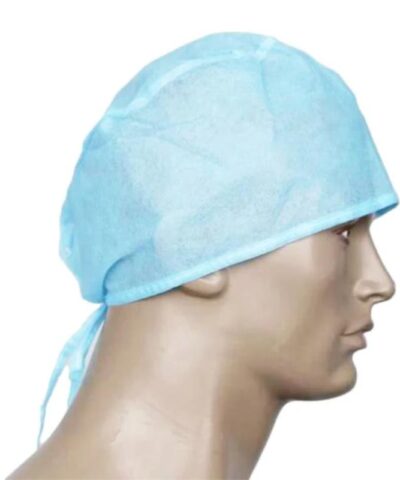 MMC - Disposable Surgical Doctor Cap with Back Tie, Blue - GENC-1200