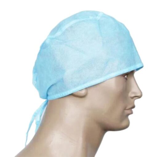 MMC - Disposable Surgical Doctor Cap with Back Tie, Blue - GENC-1200