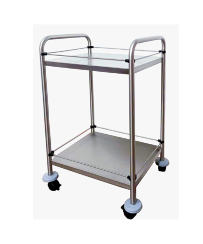 Stainless Steel Trolley with Two Shelves