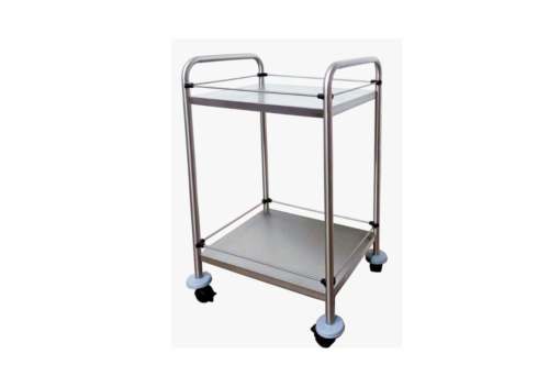 Stainless Steel Trolley with Two Shelves