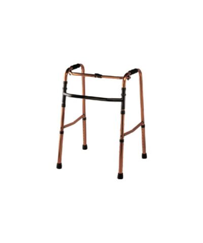 3W Healthcare - Adjustable Aluminium Walker Brown and Black, 52 x 60 x 76-94cm - 3WG-919L