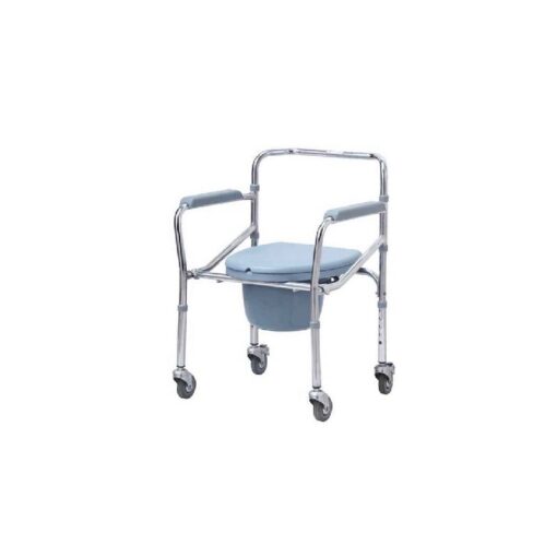 3W Healthcare - Commode Folding Wheelchair, 57 x 55 x 74cm - 3WG-696