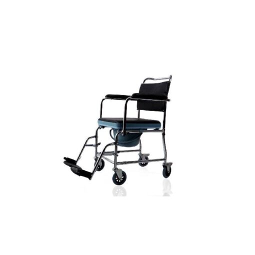 3W Healthcare - Stainless Steel Commode Wheelchair, 92 x 55 x 95cm - 3WG-692-46