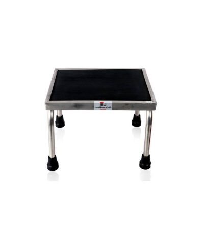 3W Healthcare - Stainless Steel One Step Foot Stool, 380 x 280 x 270mm - 3WG-F3