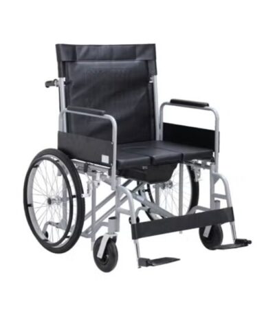 3W Healthcare - Steel Commode Wheelchair, 111 x 92 x 116cm - 3WG-607-70