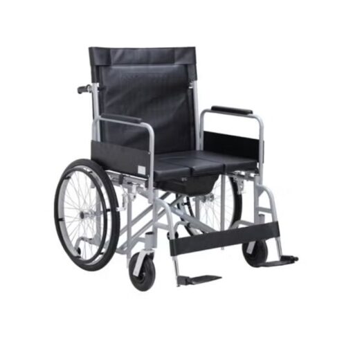 3W Healthcare - Steel Commode Wheelchair, 111 x 92 x 116cm - 3WG-607-70