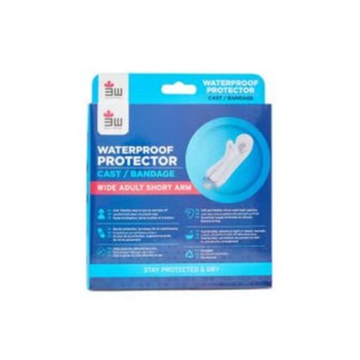 3W Healthcare - Waterproof Protector Wide Adult Short Arm, 23.5 x 20cm - 3WF-2110