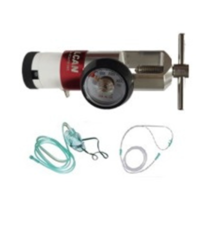 Click type oxygen regulator with accessories