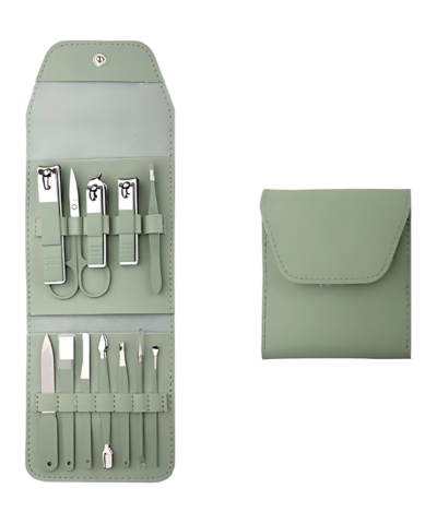 Himmel Tek - Nail Grooming Manicure Instruments Set of 12pcs, Green