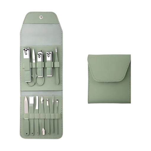 Himmel Tek - Nail Grooming Manicure Instruments Set of 12pcs, Green