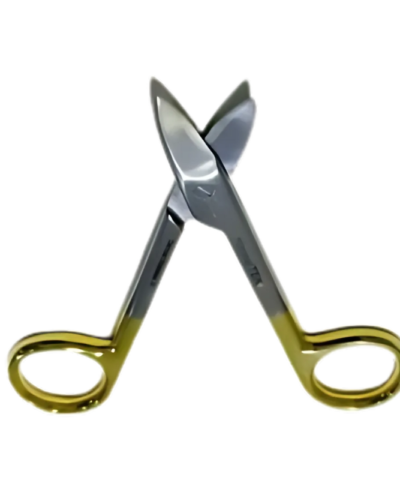 Himmel Tek - TC Gold Plated Dental Goldman Fox Scissors Curved, 5inch