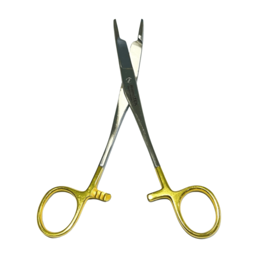 Himmel Tek - TC Gold Plated Olsen Hegar Needle Holder and Scissor, 6.25inch