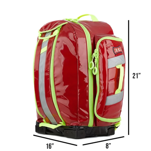 Statpacks - Medic Jump Backpack EMS Bag for Firefighters, First Responders, Red - G3+ Load N Go