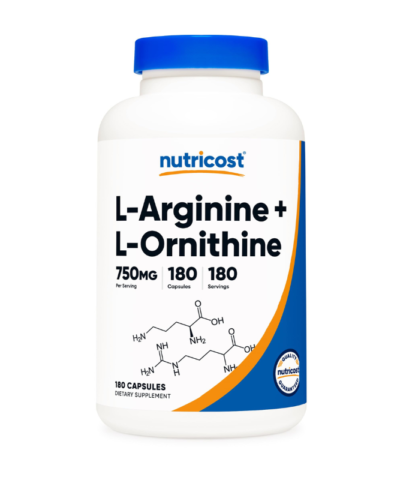 L-Arginine L-Ornithine Capsules (750 MG) (180 Capsules)