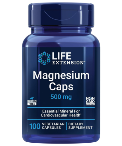 Life Extension Magnesium Caps, 500 mg, 100 vegetarian capsules