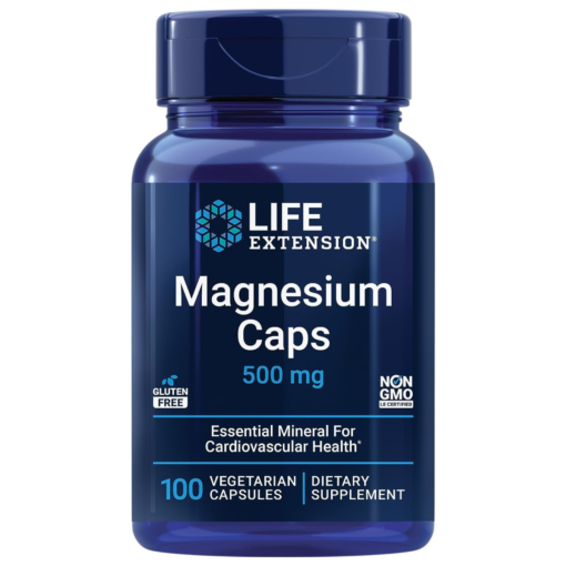 Life Extension Magnesium Caps, 500 mg, 100 vegetarian capsules