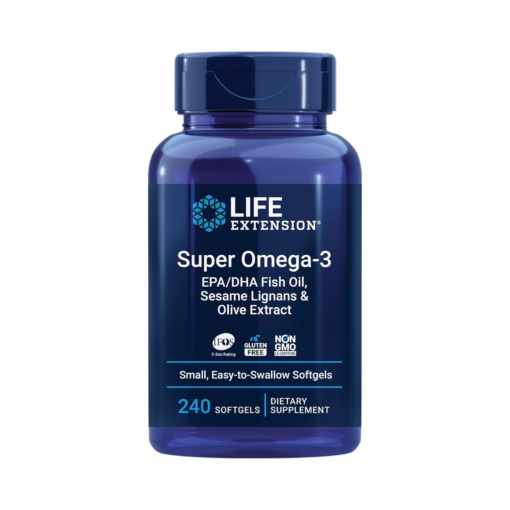 Life Extension Omega3 EPA/DHA Fish Oil, Sesame & Olive Extract, 240 Softgels