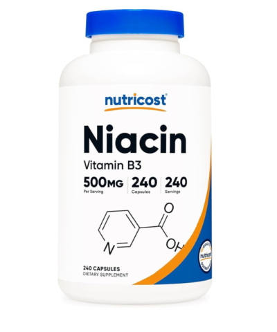 Vitamin B3 (Niacin) Capsules (500 MG) (240 Capsules)